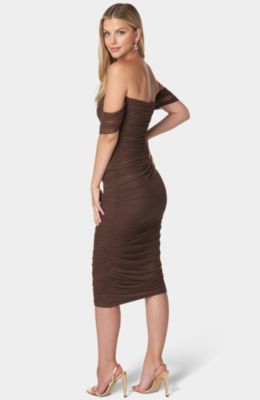 Women's Ruched Midi Dress