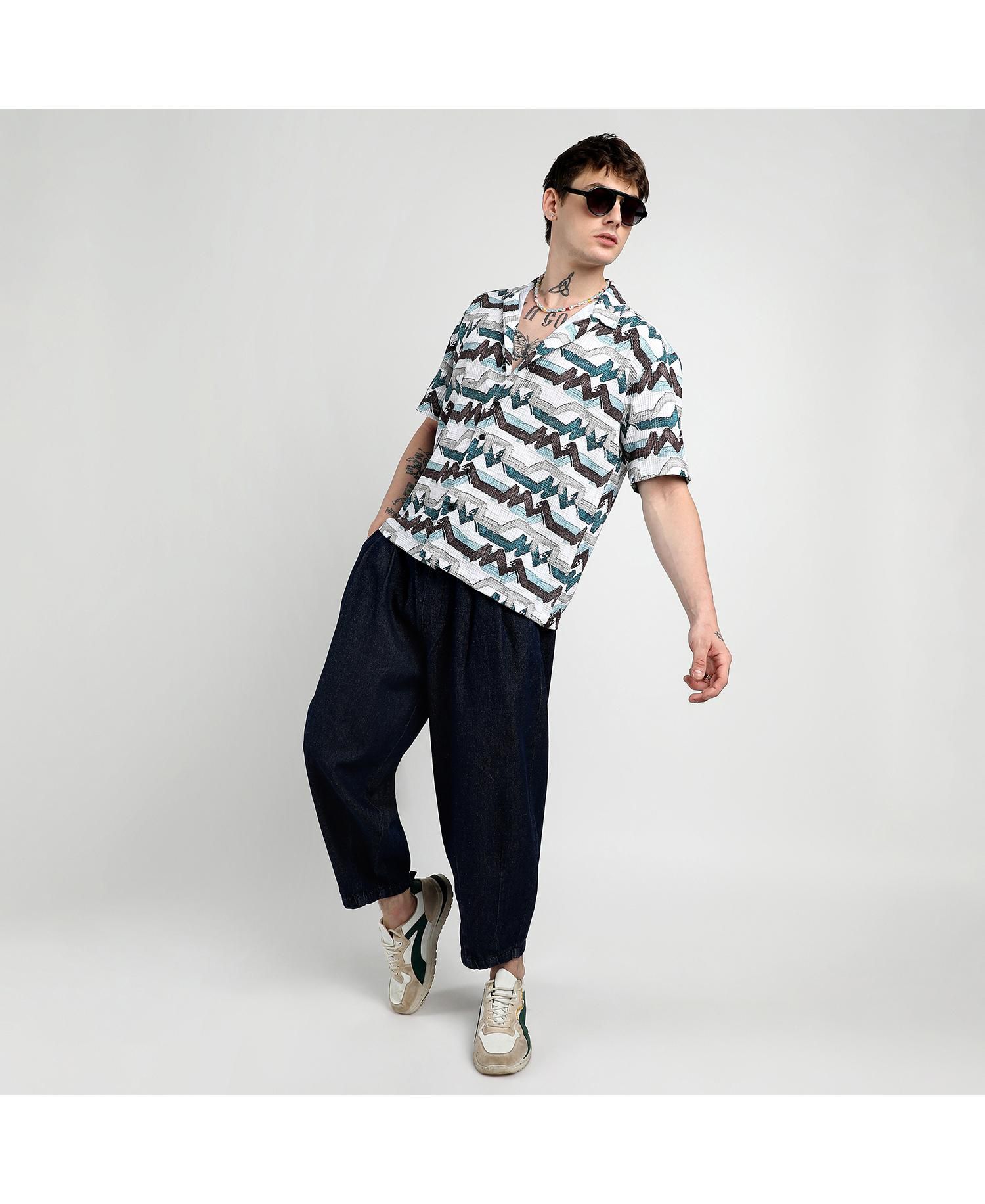 Multitrack Striped Oversized Shirt