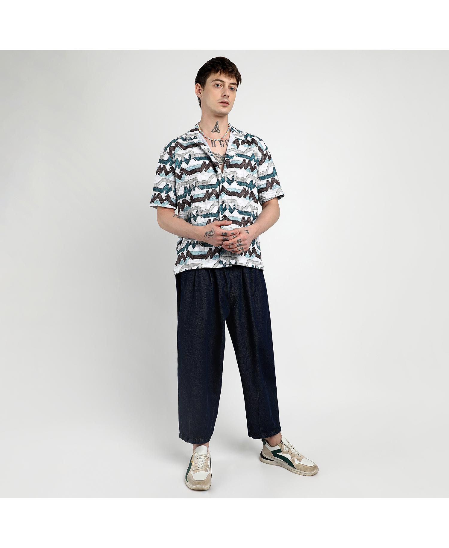 Multitrack Striped Oversized Shirt