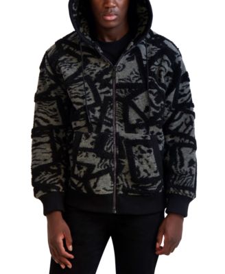 КАРЛ ЛАГЕРФЕЛЬД ПАРИЖ Karl Lagerfeld Paris Мужская абстрактная флисовая куртка в смешанной технике 45890₽