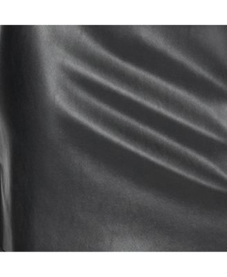 Women's Faux Leather and Lace Mini Dress