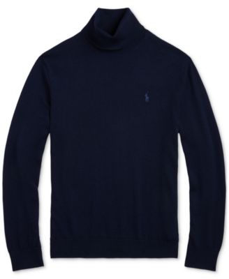 Men's Washable Wool Turtleneck Sweater