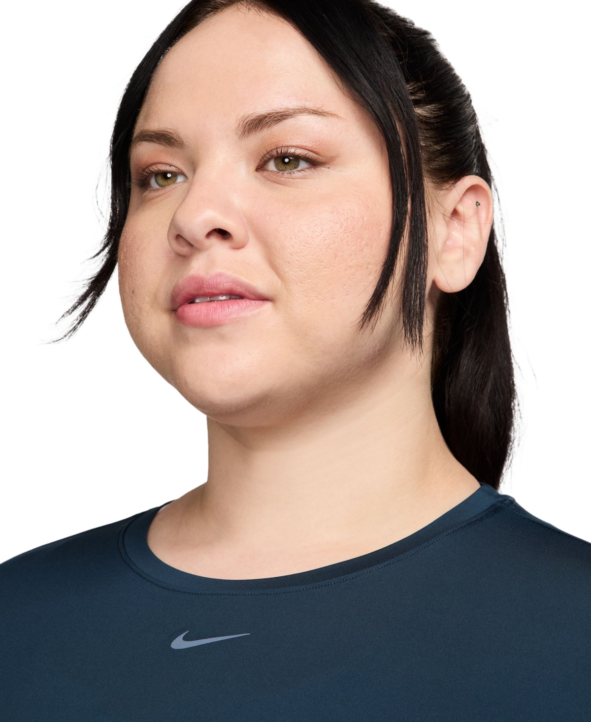 Nike One Classic Plus Size Dri-fit Short-Sleeve Top -bla