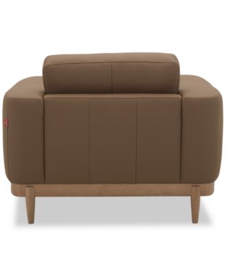 Jharli Leather Accent Chair, Created for Macy's