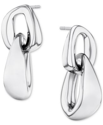 Массивные серьги-капли Calvin Klein из нержавеющей стали в виде звеньев 11490₽