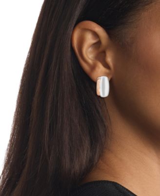 Маленькие двухцветные серьги-кольца Calvin Klein из нержавеющей стали 08 дюйма 13390₽