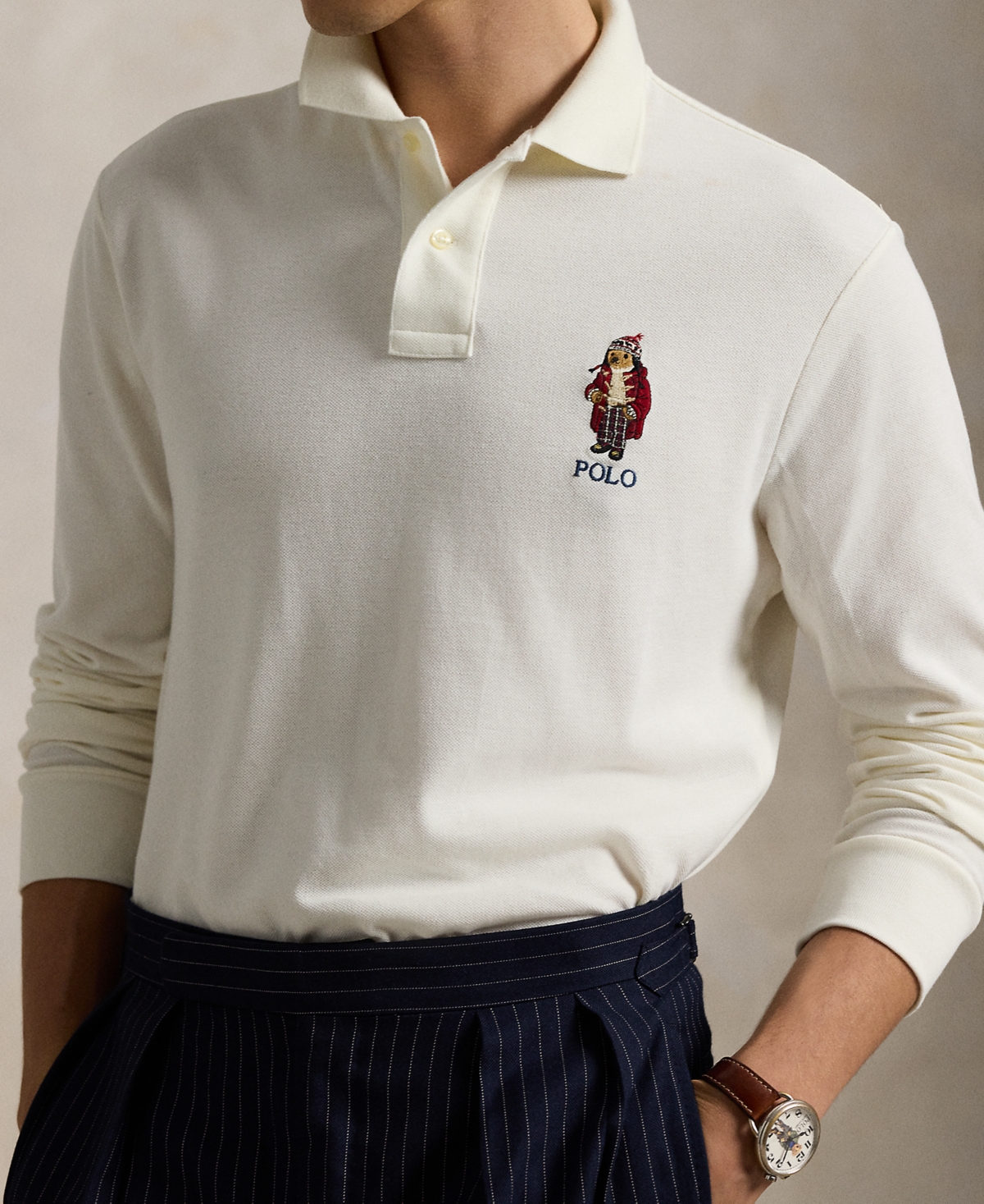 Polo Ralph Lauren Men's Classic-Fit Polo Bear Mesh Polo Shirt