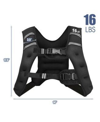 Workout Weighted Vest with Mesh Bag Adjustable Buckle-16 lbs