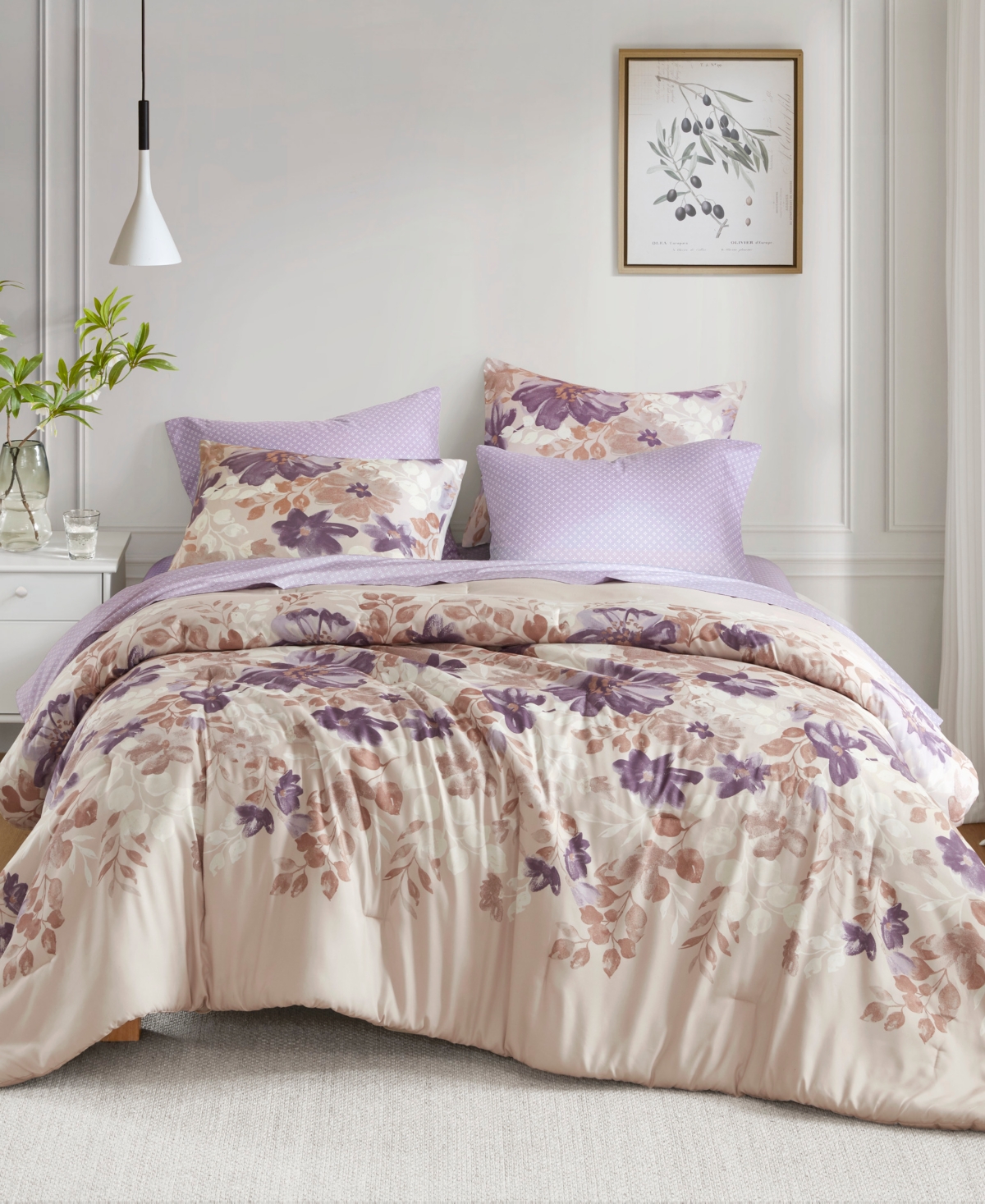 Madison Park Essentials Luna Floral 5-pc. Comforter, Twin In Taupe