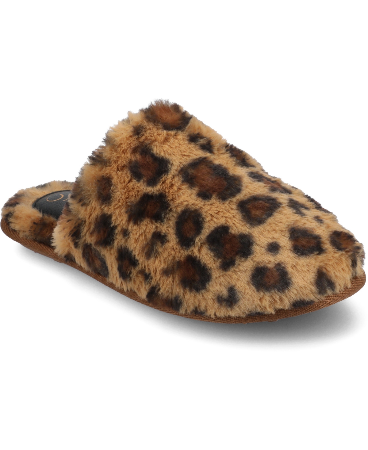 Journee Collection Faux Fur Jayde Slipper In Leopard