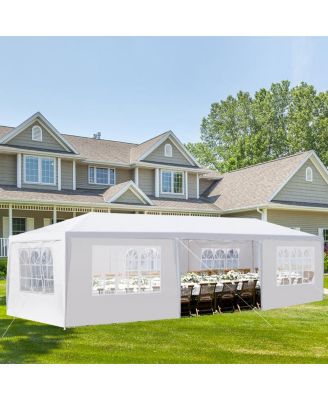 39m 7-Sided Iron Pergola with PE Cloth and Spiral Pipe Design for Outdoor Spaces