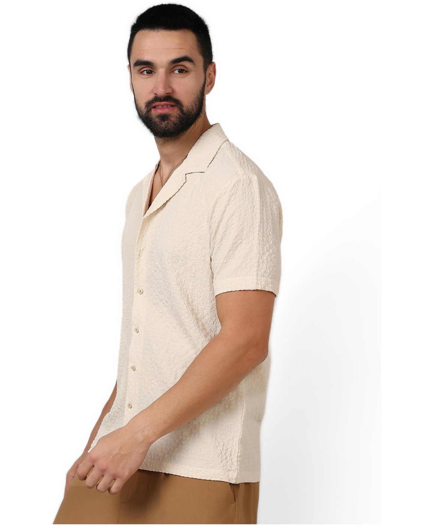 Мужская рубашка Cahoot Campus Sutra Pale Yellow Micro Creased, цвет: Жёлтый — фото 6