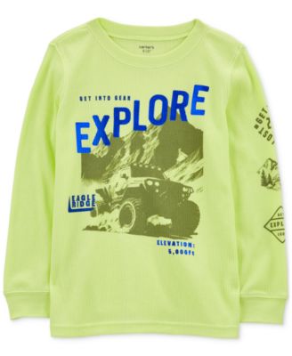 Carter's - Little & Big Boys Explore Truck Graphic Thermal Long-Sleeve T-Shirt