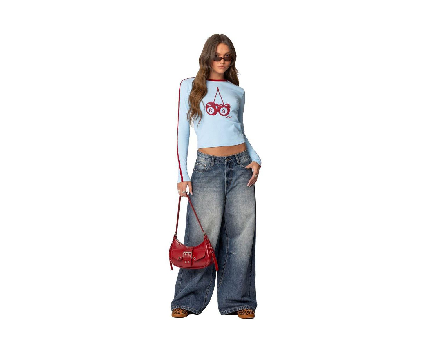 Women's Cherry 8 Long Sleeve T Shirt