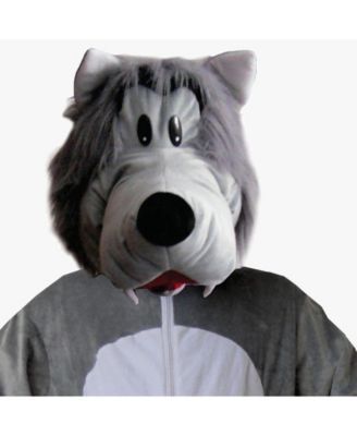 Gray Wolf Jumpsuit Mascot Costume - Kids Girls & Boys