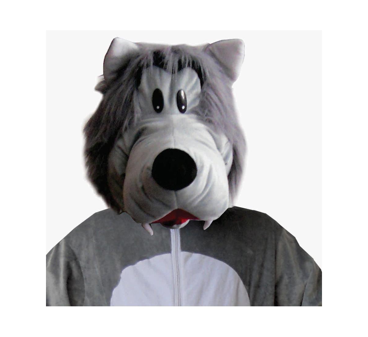 Dress Up America Gray Wolf Jumpsuit Mascot Costume - Kids Girls & Boys