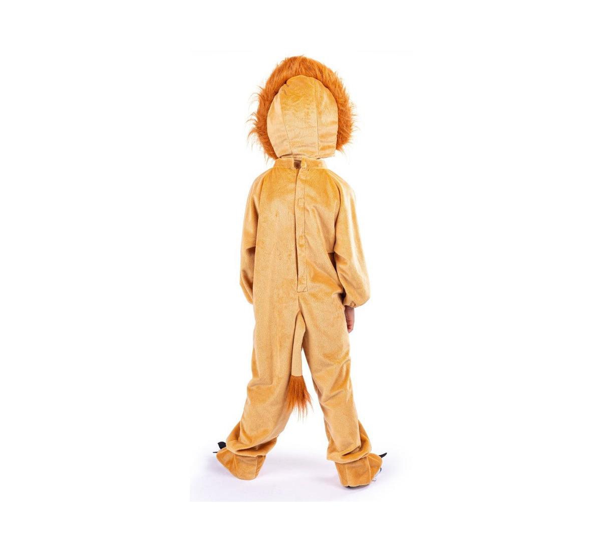 Dress Up America Lion Jumpsuit & Hood Costume - Kids Boys & Girls