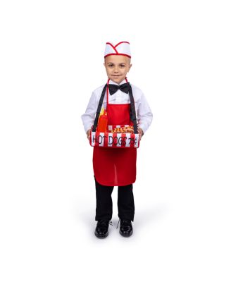 Dress Up America Hot Dog Vendor Costume Set - Kids Boys & Girls