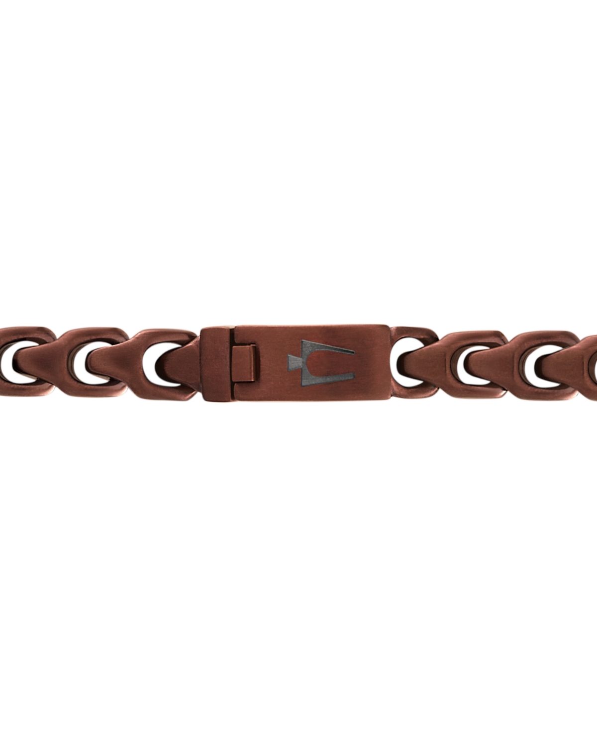 Bulova Brown-tone Ip Stainless Steel Link Bracelet In No Color