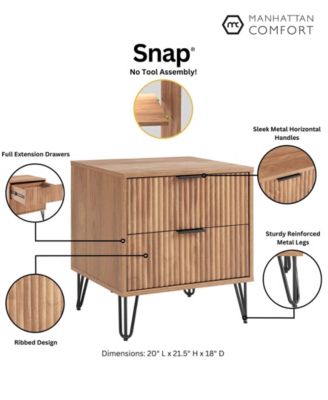 DUMBO 2-Drawer Modern Nightstand