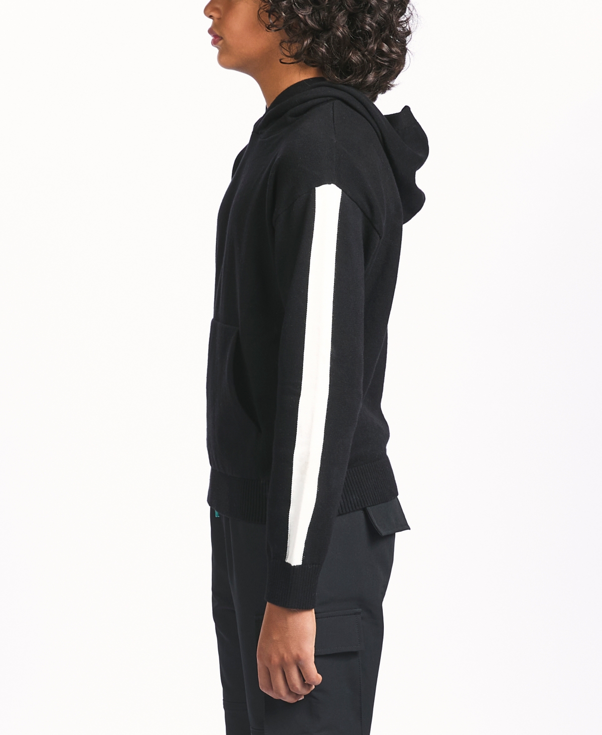 Sovereign Code Little Boys Sweater Knit Pull-over Hoodie In Black