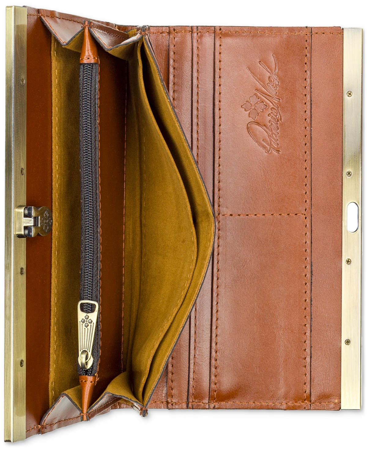 Patricia Nash Cauchy Tooled Leather Wallet -Gold