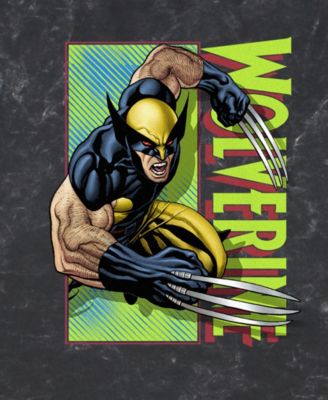 Men's MVL Wolverine Attack Panel Short Sleeve Mineral Wash Tee