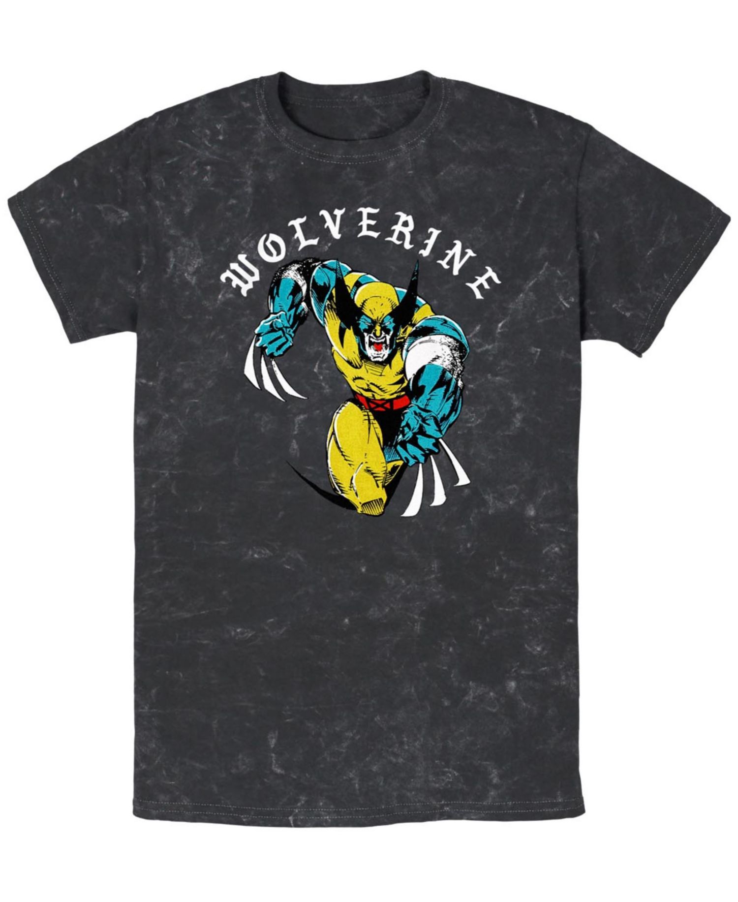 Men's Marvel Wolverine Homeslice Short Sleeve Mineral Wash Tee