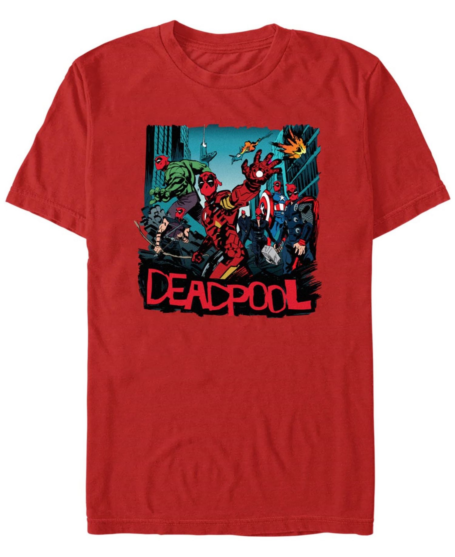Men's Deadpoop Like Avengers Short Sleeve T-Shirt