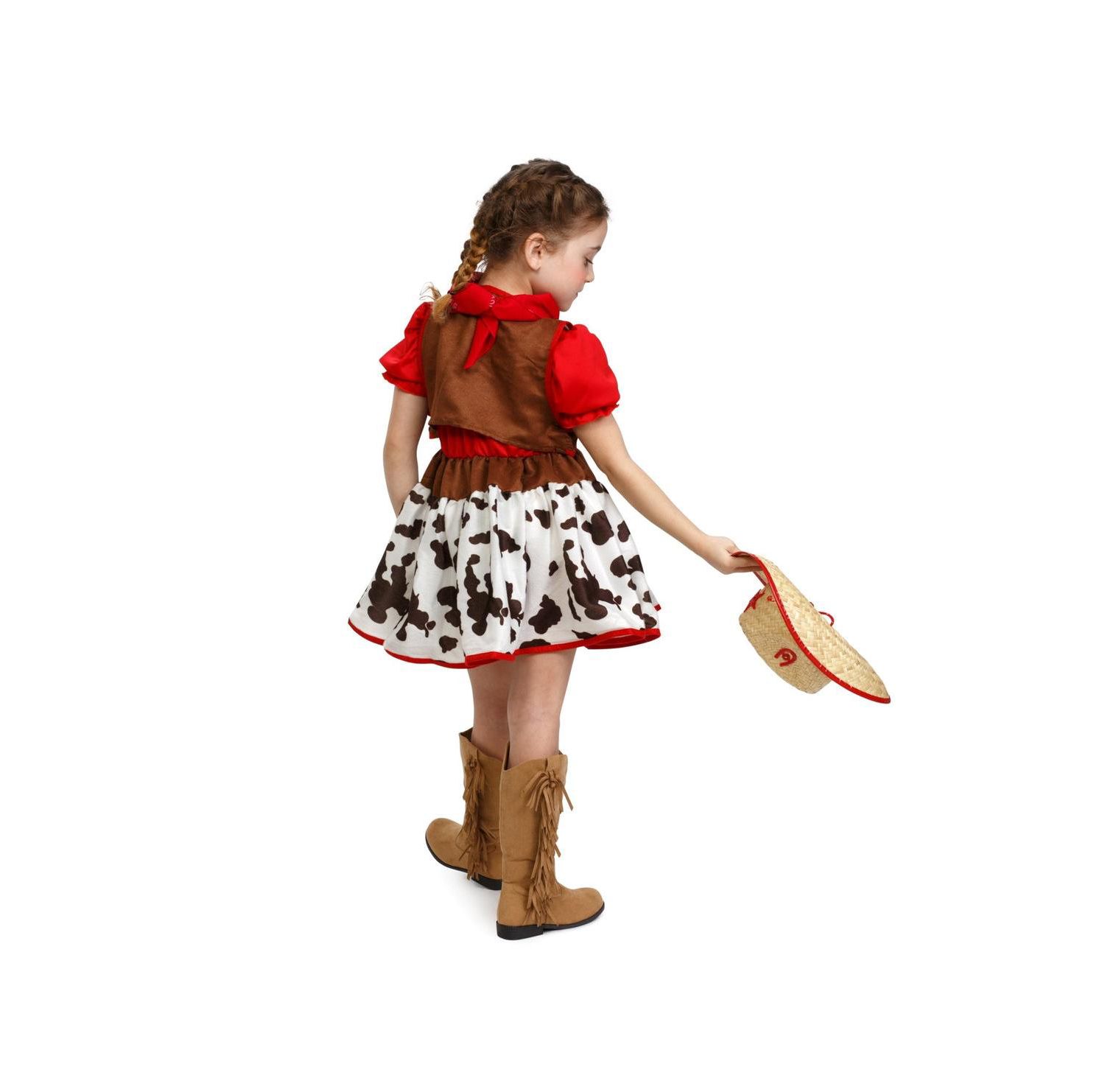 Cowgirl Skirt, Vest & Bandana Costume Set - Girls Kids