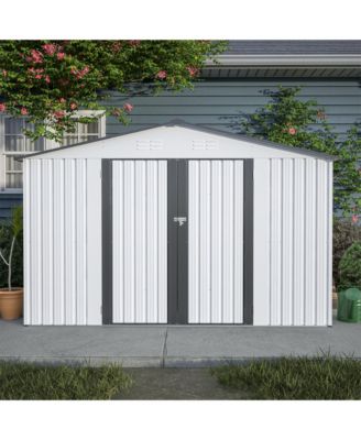Streamdale Galvanized Steel Outdoor Storage Shed, Lockable, 119"x98