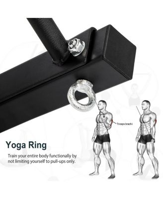 47" Pull Up Bar Wall Mounted Multi-Grip with Hangers For Punching Strength Training