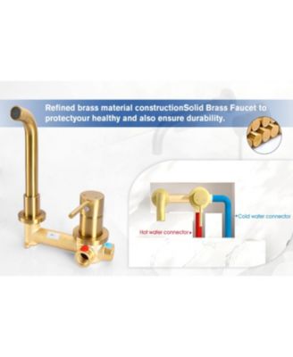 Wall Mount Faucet for Bathroom Sink or Bathtub Sleek and Space-Saving Design