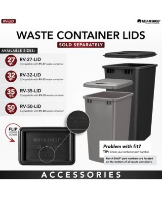 Double Pullout Top Mount Trash Can 35 qt., White, 4WCTM-21DM2