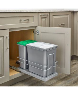 Undermount Pullout Trash Can Recycle Bin w/ Soft-close, 5SBWC-815S-1