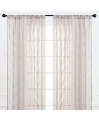 Premium Quatrefoil Voile Sheer Curtains - 2-Panel Light Filtering Curtains for Living Room, Bedroom, Kitchen - 52" x 84" - Sage