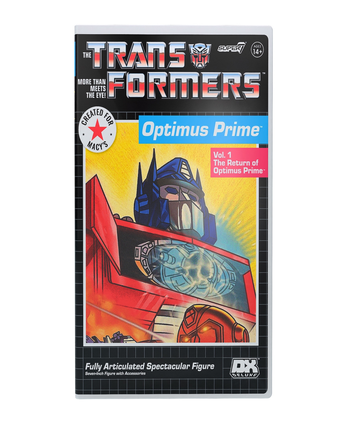 Super 7 Transformers Deluxe Wave One Optimus Prime (vhs) Action Figure In No Color
