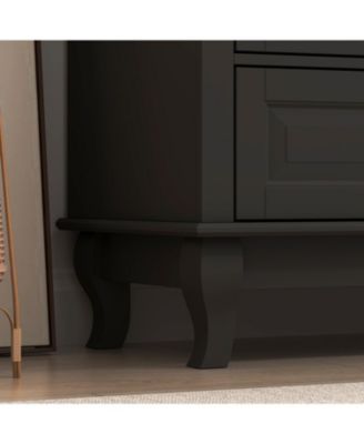 9-Drawer Gray Wood Dresser Bedroom Storage Cabinet Modern Style