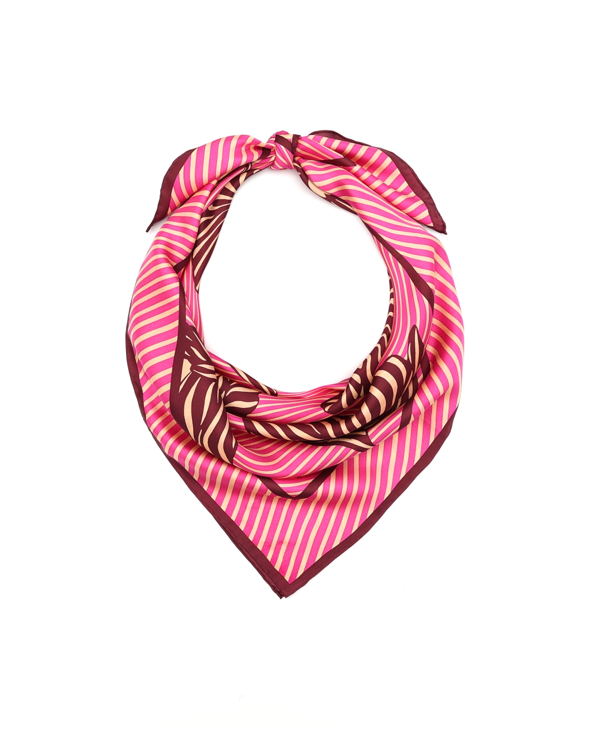 KATE SPADE LINEAR BLOOM SILK SQUARE SCARF 