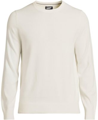 Лэндс-Энд мужской свитер из тонкого хлопка с круглым вырезом Лэндс-Энд 13990₽