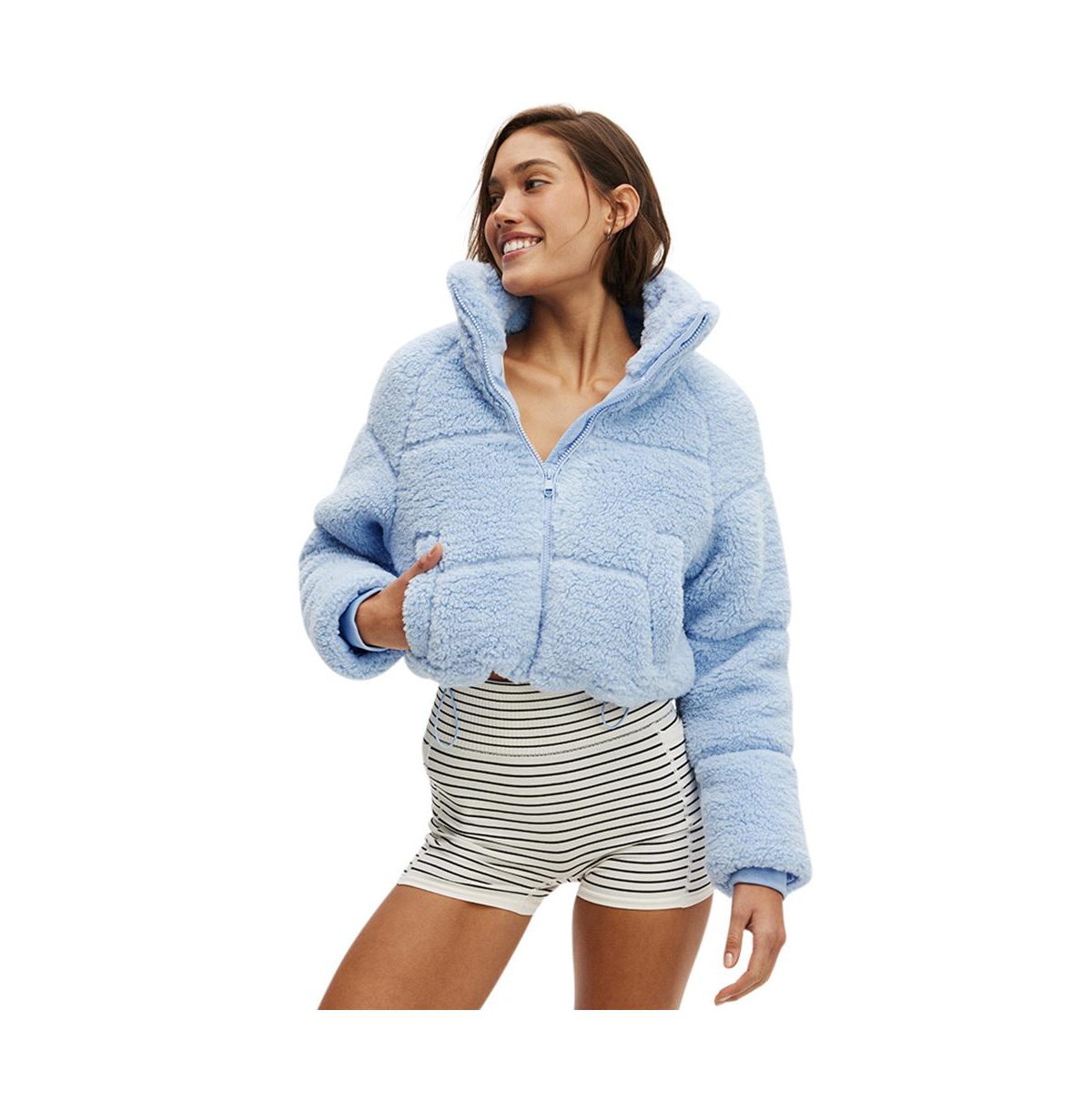 Women's The Mother Puffer Cropped Sherpa Jacket - Windsurfer