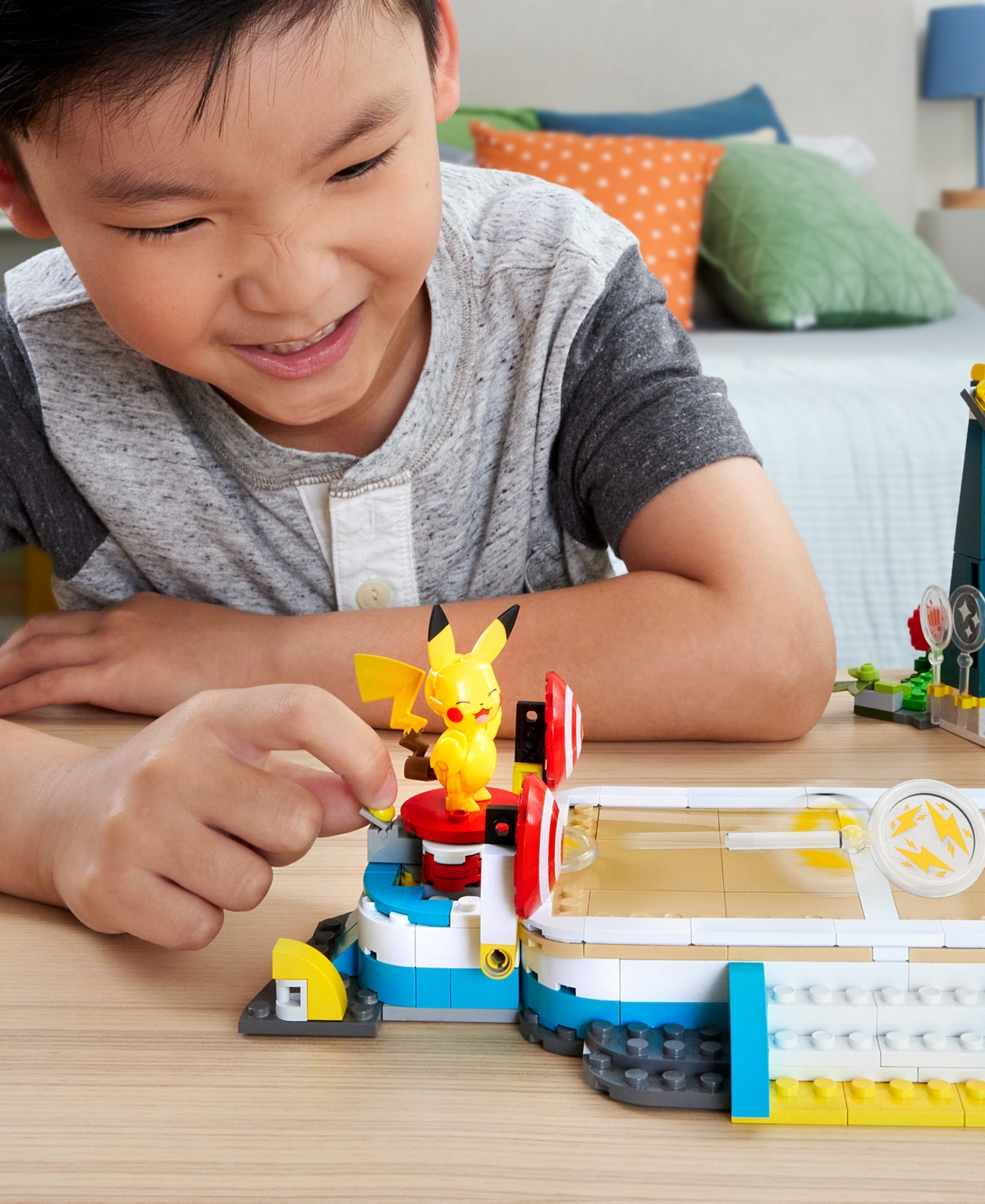 Pokémon Mega Training Stadium Building Toy Kit With 5 Action Figures, 1101 Pieces In Mutli Color