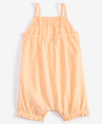 Baby Girls Clip-Dot Cotton Sunsuit, Created for Macy's 