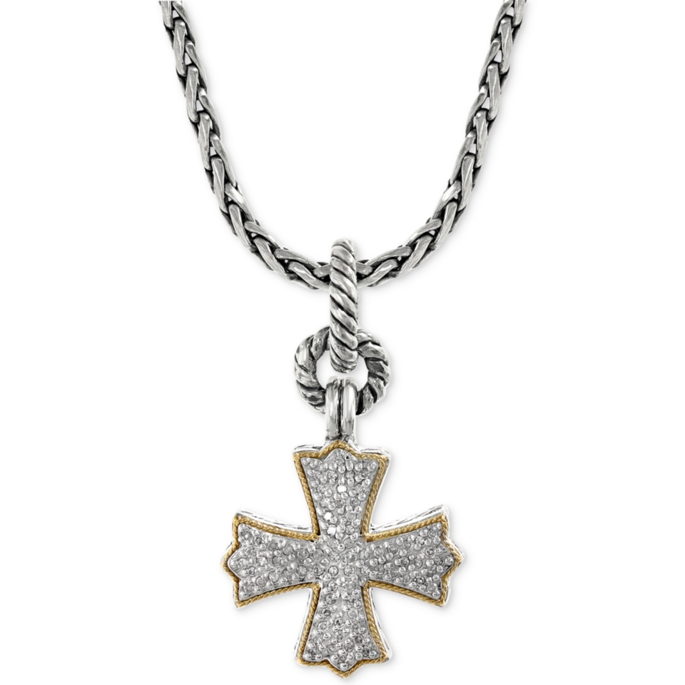 EFFY Diamond Cross Pendant Necklace (1/3 ct. t.w.) in 18k Gold and