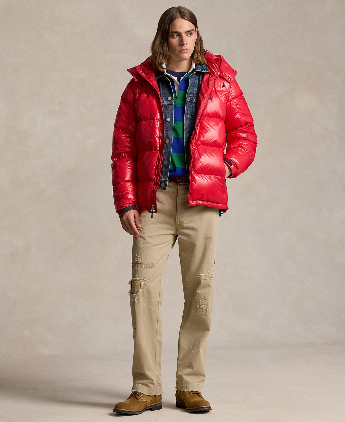Polo Ralph Lauren Men's The Gorham Glossy Down Jacket - Rl2000 Red