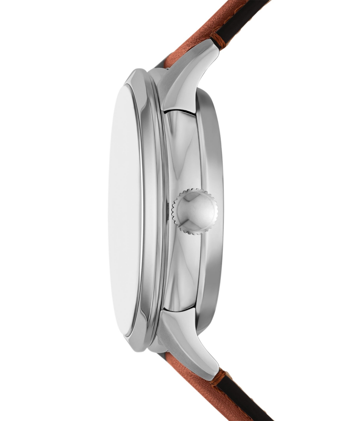 Fossil Men's Townsman Automatic Brown Leather Watch, 44mm In Brown