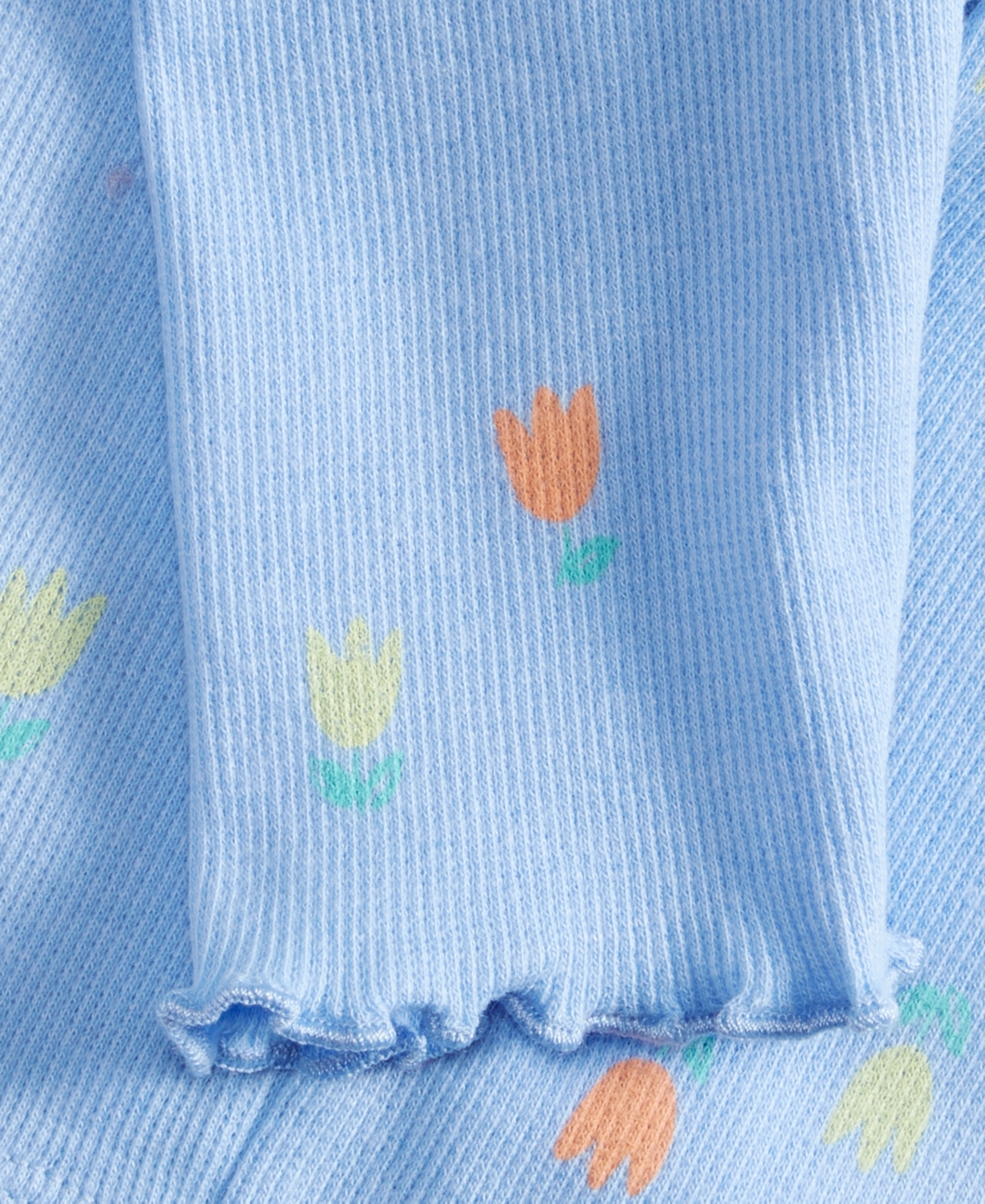 First Impressions Baby Girls Rib Tulip Twirl Printed Leggings, Created for Macy's