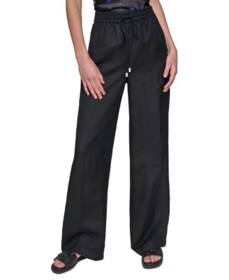 KARL LAGERFELD PARIS - Women's Wide-Leg Drawstring Pants