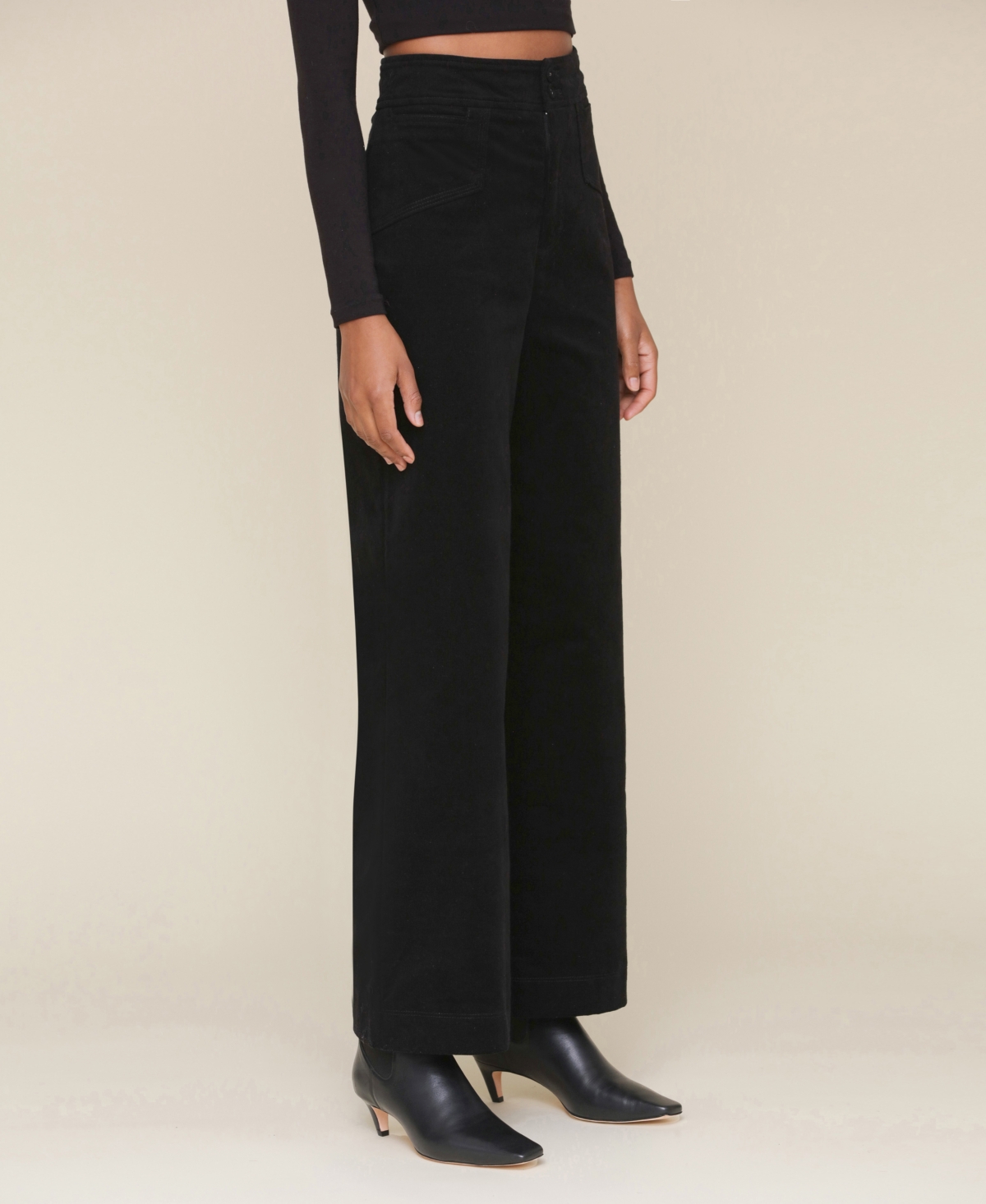 Avec Les Filles Women's High-Waist Flare-Leg Pants