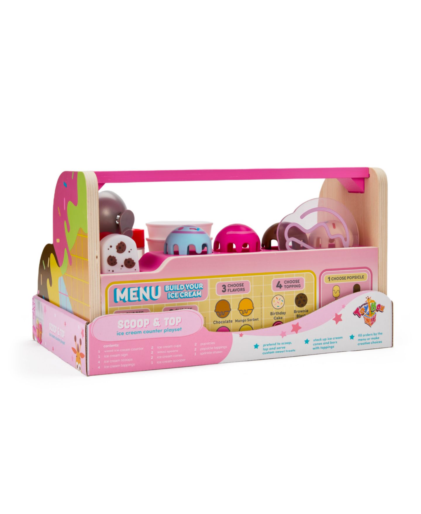 Детский игровой набор Geoffrey's Toy Box Scoop Top Ice Cream Counter Playset — фото 8